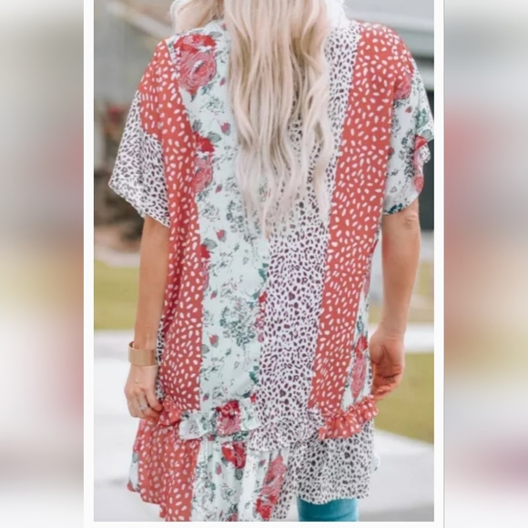 EUC open front patchwork Cardigan - Picture 2 of 9